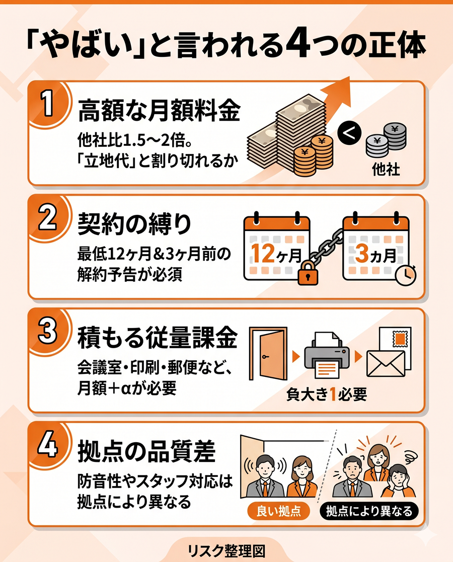 リージャスが悪評を受ける4つの理由(料金、契約期間、従量課金、拠点差)のまとめ